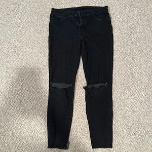 Joe’s jeans black with knee cut outs. Size 28